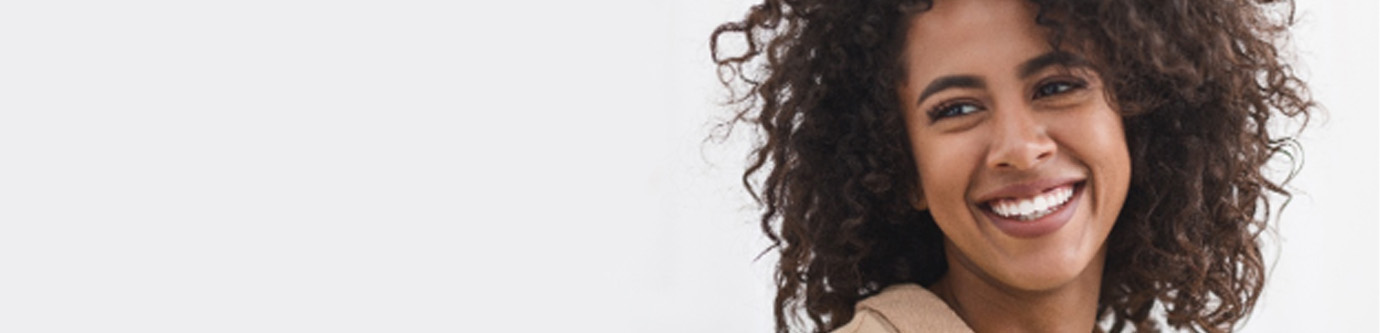 Closeup of woman with beautiful smile